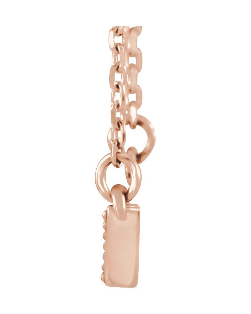 Colar Barra Cravejado em Ouro 14k com Diamantes Naturais – Modelo 14