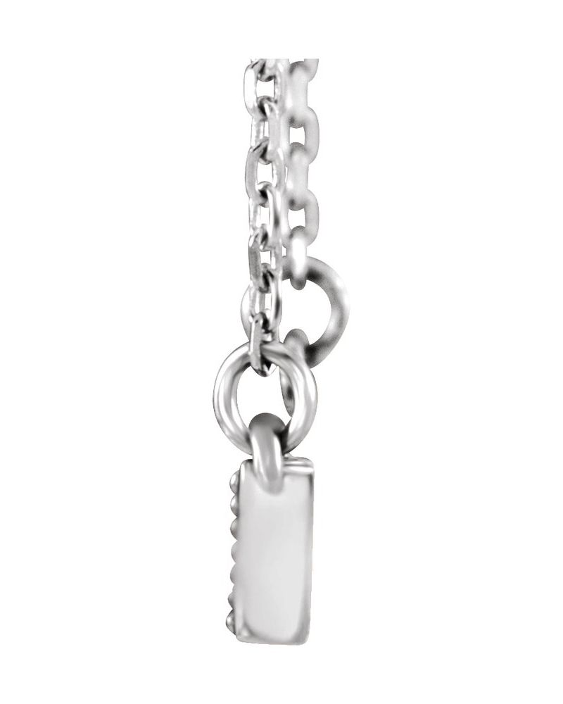 Colar Barra Cravejado em Ouro 14k com Diamantes Naturais – Modelo 14