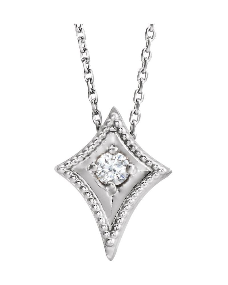 Colar Solitário em Ouro 14k com Diamantes Naturais – Modelo 20