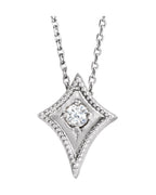 Colar Solitário em Ouro 14k com Diamantes Naturais – Modelo 20