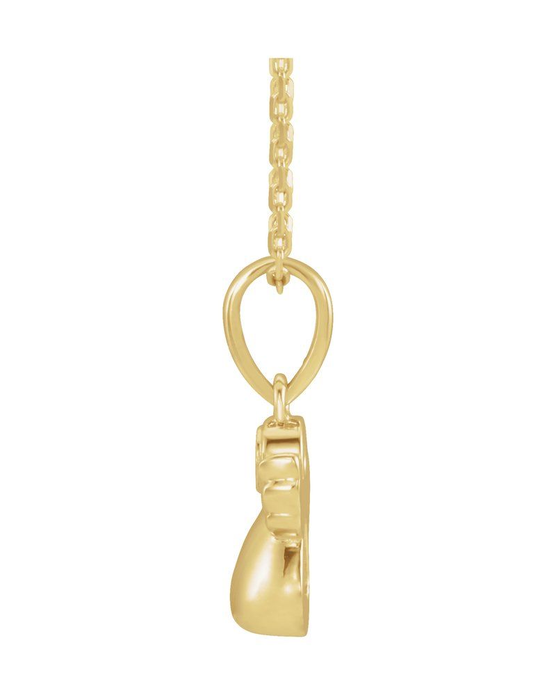 Colar Anjo Infantil em Ouro 14k com Diamantes Naturais