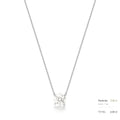 Colar de Prata 925 com Pedra Moissanite 8mm