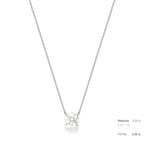 Colar de Prata 925 com Pedra Moissanite 8mm
