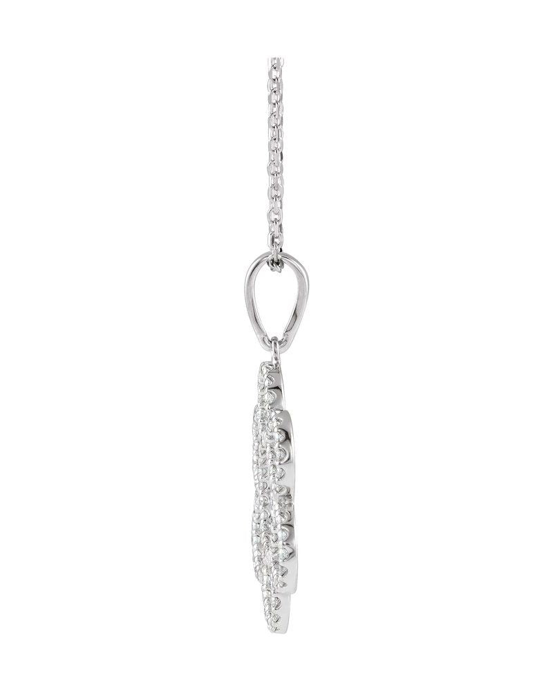 Colar Floral Cravejado em Ouro 14k com Diamantes Naturais – Modelo 3