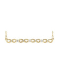 Colar Infinito Barra em Ouro 14k com Diamantes Naturais – Modelo 2