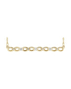 Colar Infinito Barra em Ouro 14k com Diamantes Naturais – Modelo 2