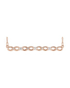 Colar Infinito Barra em Ouro 14k com Diamantes Naturais – Modelo 2
