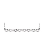 Colar Infinito Barra em Ouro 14k com Diamantes Naturais – Modelo 2