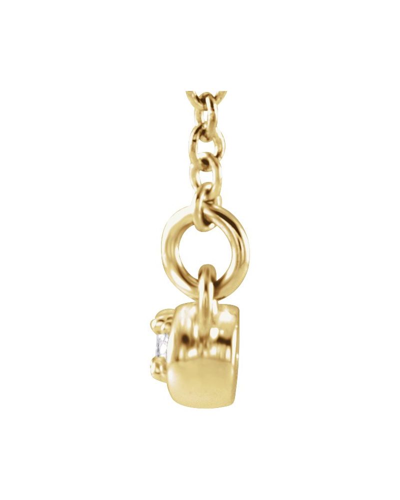 Colar Infinito Barra em Ouro 14k com Diamantes Naturais – Modelo 2