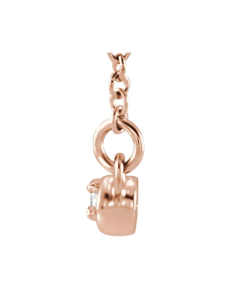 Colar Infinito Barra em Ouro 14k com Diamantes Naturais – Modelo 2