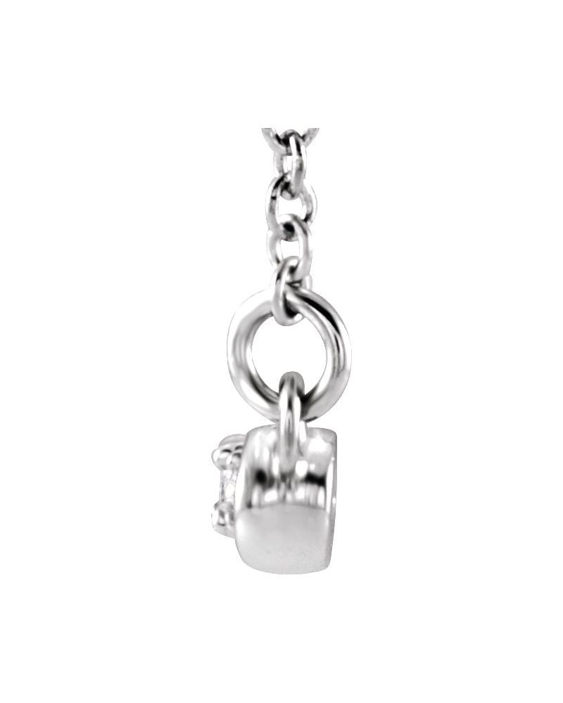 Colar Infinito Barra em Ouro 14k com Diamantes Naturais – Modelo 2