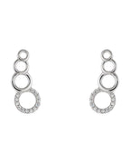 Brinco Ear Climber Geométrico Cravejado em Ouro 14k com Diamantes Naturais