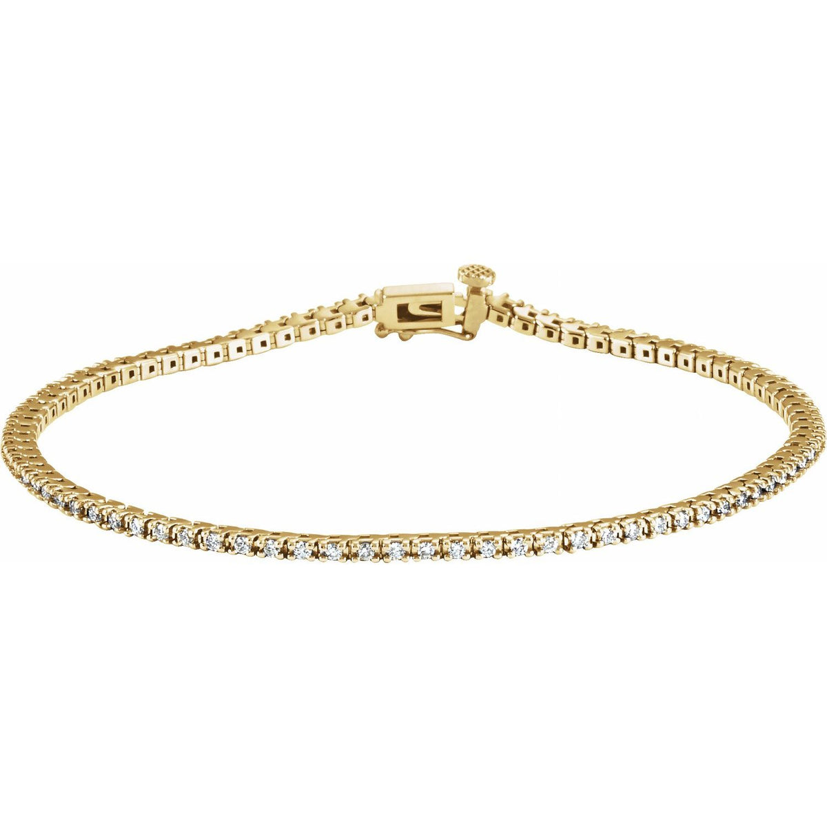 Pulseira Riviera em Ouro 18k com Diamantes Naturais – Modelo 2 – Ouro Amarelo 18k