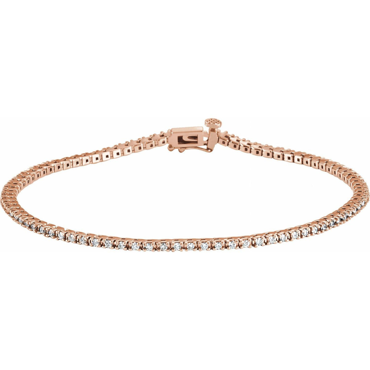 Pulseira Riviera em Ouro 18k com Diamantes Naturais – Modelo 2 – Ouro Rosé 18k