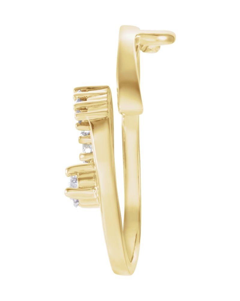 Pingente Trajetória Espiral em Ouro 14k com Diamantes Naturais – Modelo 2