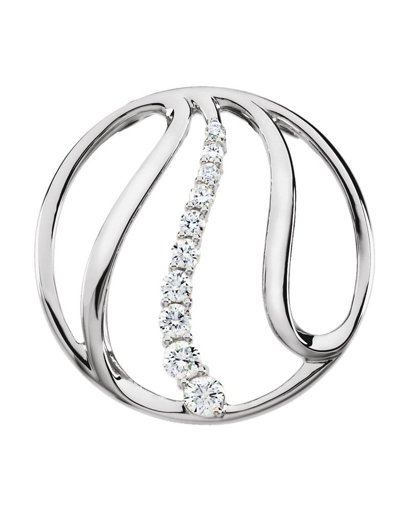 Pingente Trajetória em Ouro 14k com Diamantes Naturais – Modelo 2