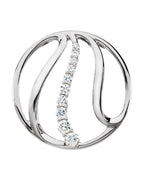 Pingente Trajetória em Ouro 14k com Diamantes Naturais – Modelo 2