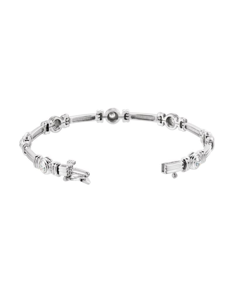 Pulseira Riviera com Cravação Bezel em Ouro 14k com Diamantes Naturais – Modelo 5