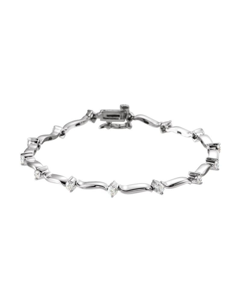 Pulseira Riviera em Ouro 14k com Diamantes Naturais – Modelo 27