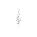 Pingente de Prata 925 de Nota Musical Liso