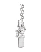 Colar Cruz Horizontal em Ouro 14k com Diamantes de Laboratório – Modelo 2