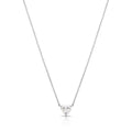 Colar de Prata 925 de Coração com Pedra Moissanite 6x6mm