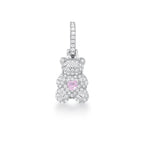 Pingente de Prata 925 de Urso Cravejado de Zircônias