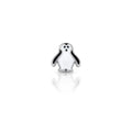 Pingente Folheado a Ródio Esteira Kids de Pinguim Esmaltado