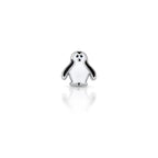 Pingente Folheado a Ródio Esteira Kids de Pinguim Esmaltado