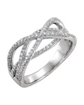 Anel Entrelaçado em Ouro 14k com Diamantes Naturais – Modelo 3