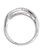 Anel Entrelaçado em Ouro 14k com Diamantes Naturais – Modelo 3
