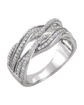 Anel Entrelaçado em Ouro 14k com Diamantes Naturais – Modelo 19