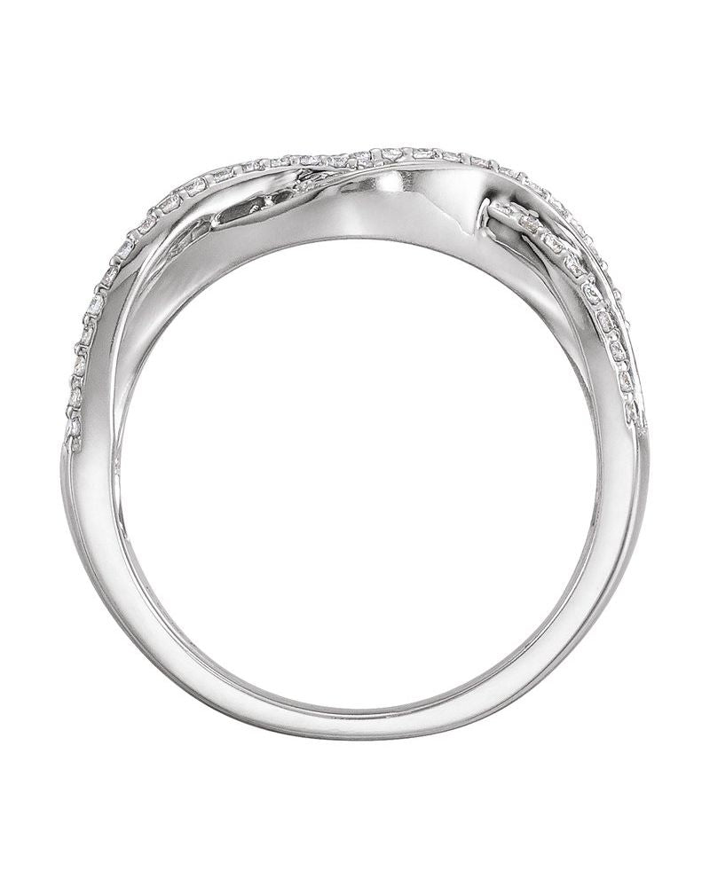 Anel Entrelaçado em Ouro 14k com Diamantes Naturais – Modelo 19