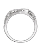 Anel Entrelaçado em Ouro 14k com Diamantes Naturais – Modelo 19
