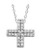 Colar Cruz em Ouro 14k com Diamantes Naturais – Modelo 8
