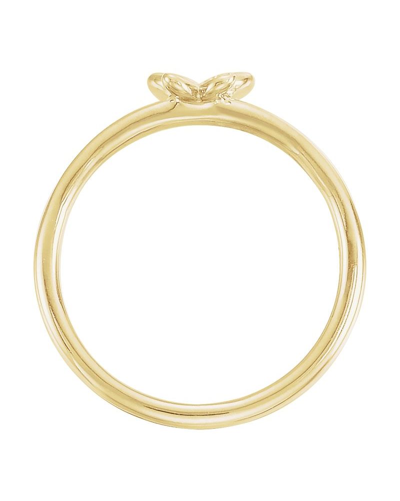 Anel Borboleta Infantil em Ouro 14k com Diamantes Naturais