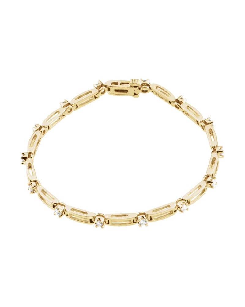Pulseira Riviera em Ouro 14k com Diamantes Naturais – Modelo 25