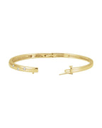 Bracelete Rígido com Dobradiça Cravejado em Ouro 14k com Diamantes de Laboratório – Modelo 2