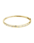 Bracelete Rígido com Dobradiça Cravejado em Ouro 14k com Diamantes de Laboratório – Modelo 2