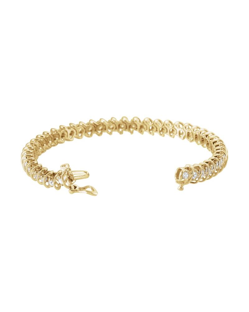 Pulseira Riviera em Ouro 14k com Diamantes Naturais – Modelo 26