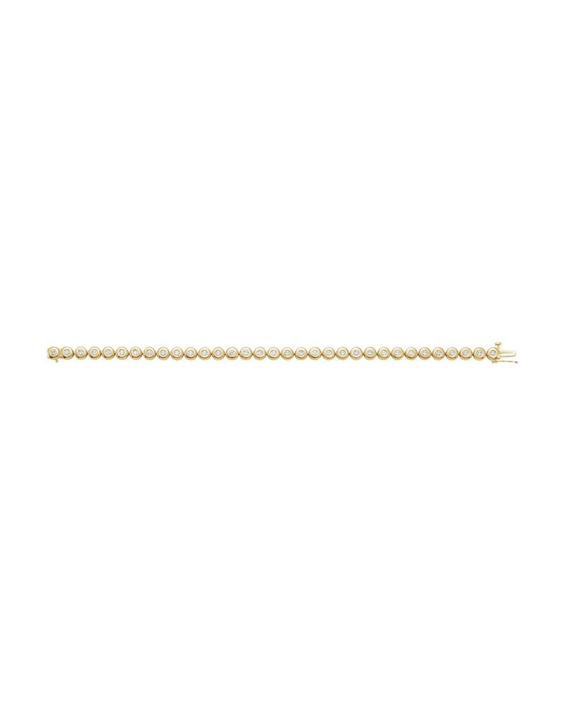 Pulseira Riviera com Cravação Bezel em Ouro 14k com Diamantes Naturais – Modelo 4
