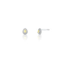 Brinco de Prata 925 de Gota com Cristal e Zircônias