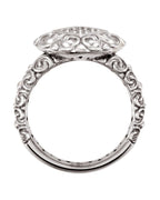 Anel Escultural em Ouro 14k com Diamantes Naturais
