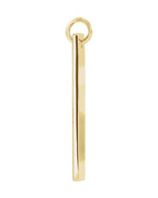 Pingente Barra Cruz Cravejado em Ouro 14k com Diamantes Naturais