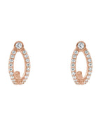 Brinco Meia Argola Cravejado em Ouro 14k com Diamantes Naturais – Modelo 4