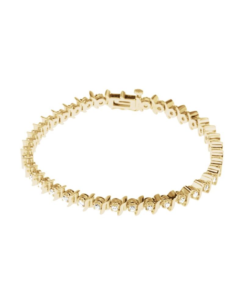 Pulseira Riviera Cravejada em Ouro 14k com Diamantes Naturais – Modelo 3