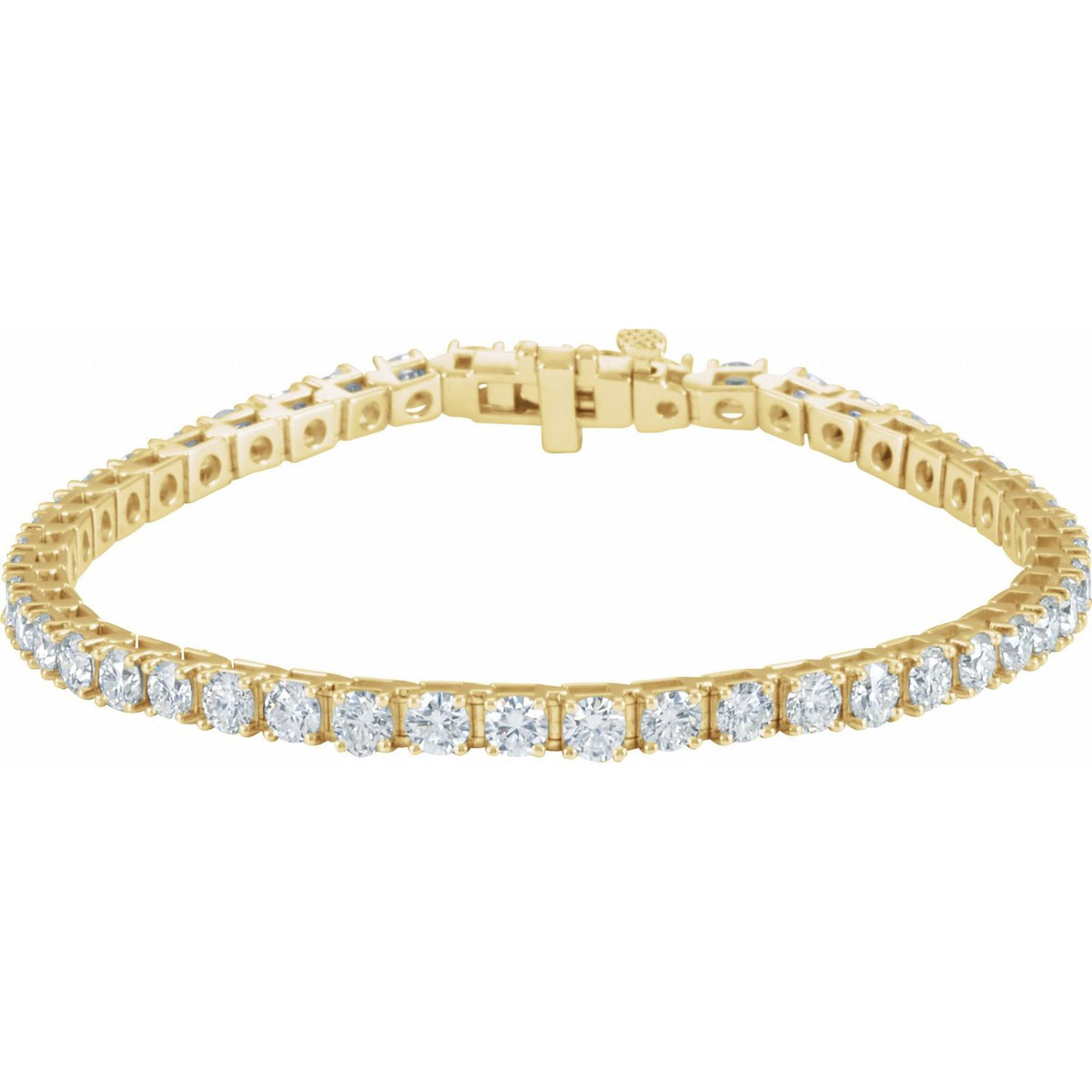 Pulseira Riviera em Ouro 18k com Diamantes Naturais – Modelo 3 – Ouro Amarelo 18k