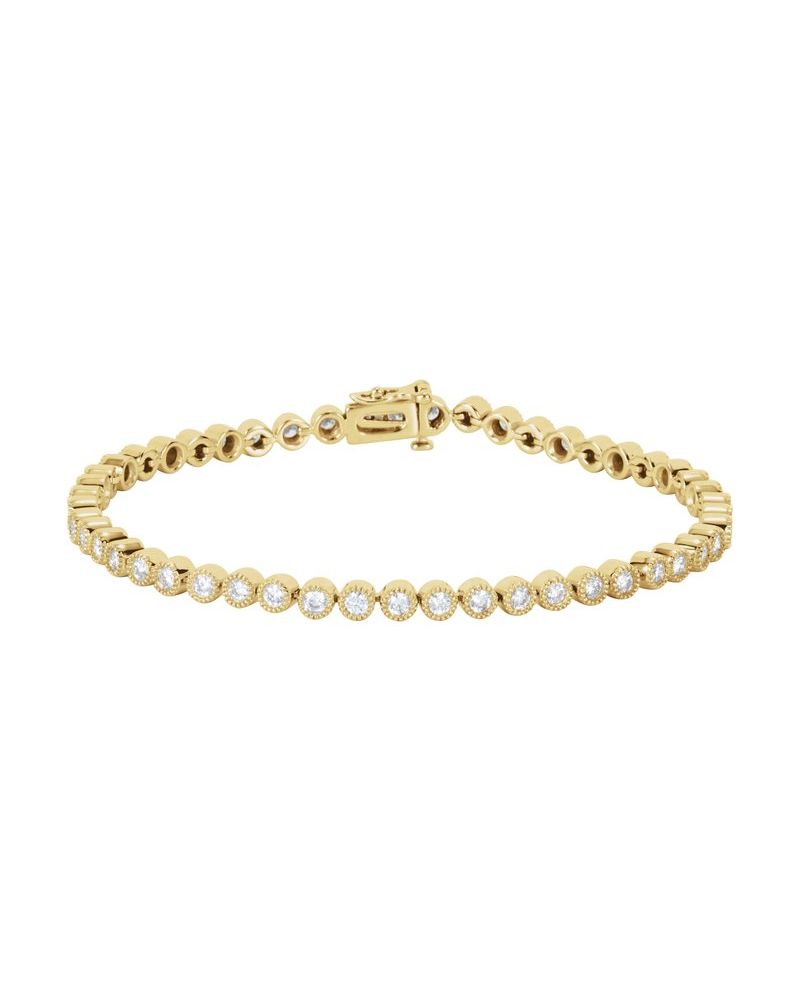 Pulseira Riviera em Ouro 14k com Diamantes Naturais – Modelo 12
