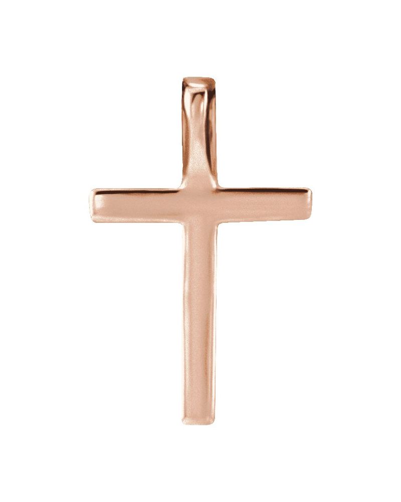 Pingente Cruz Delicado em Ouro 14k com Diamantes de Laboratório – Modelo 2