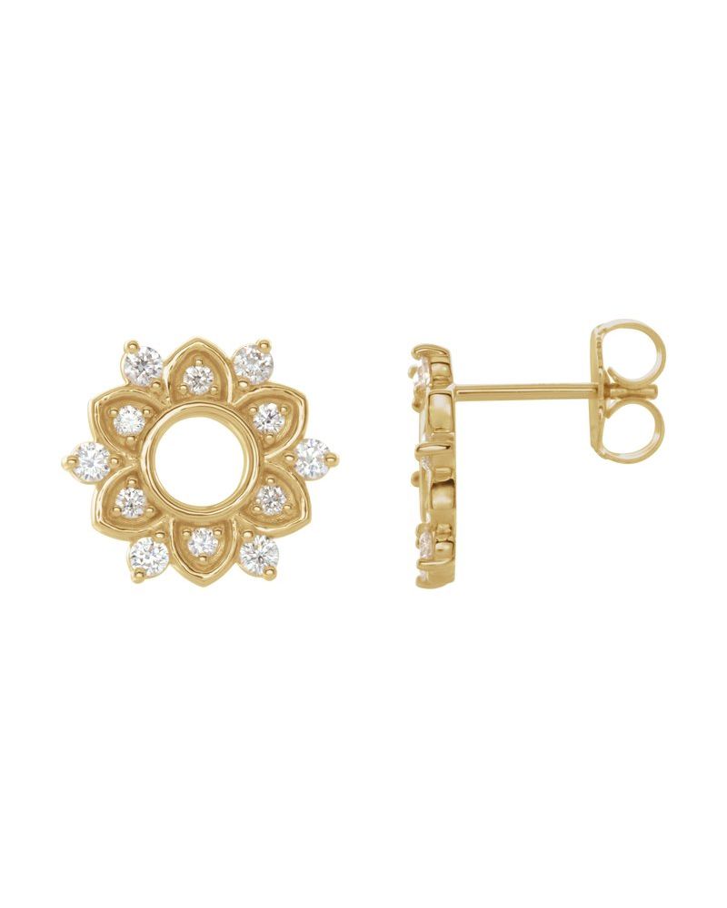 Brinco Cravejado em Ouro 14k com Diamantes Naturais – Modelo 8